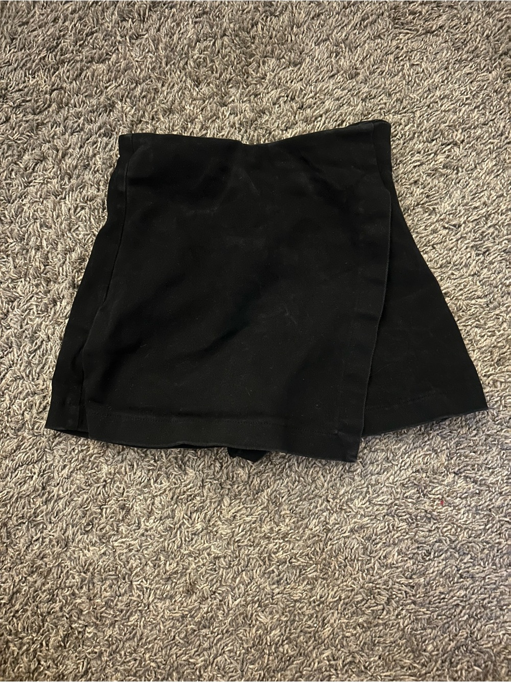 Black Wrap Mini Skort